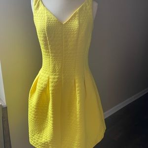 Just Taylor structured flare yellow dress 2 summer